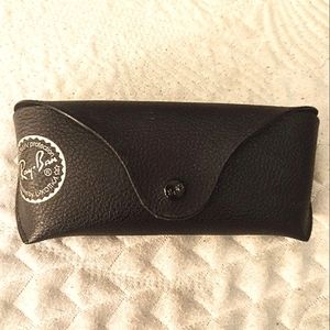 Ray Ban Black Leather Sunglasses Case